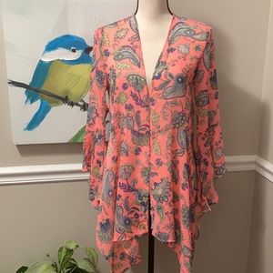 Neon floral kimono, S